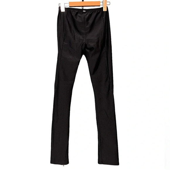 Shimmery black Dex leggings with zippers on legs, size Small - Picture 5 of 9